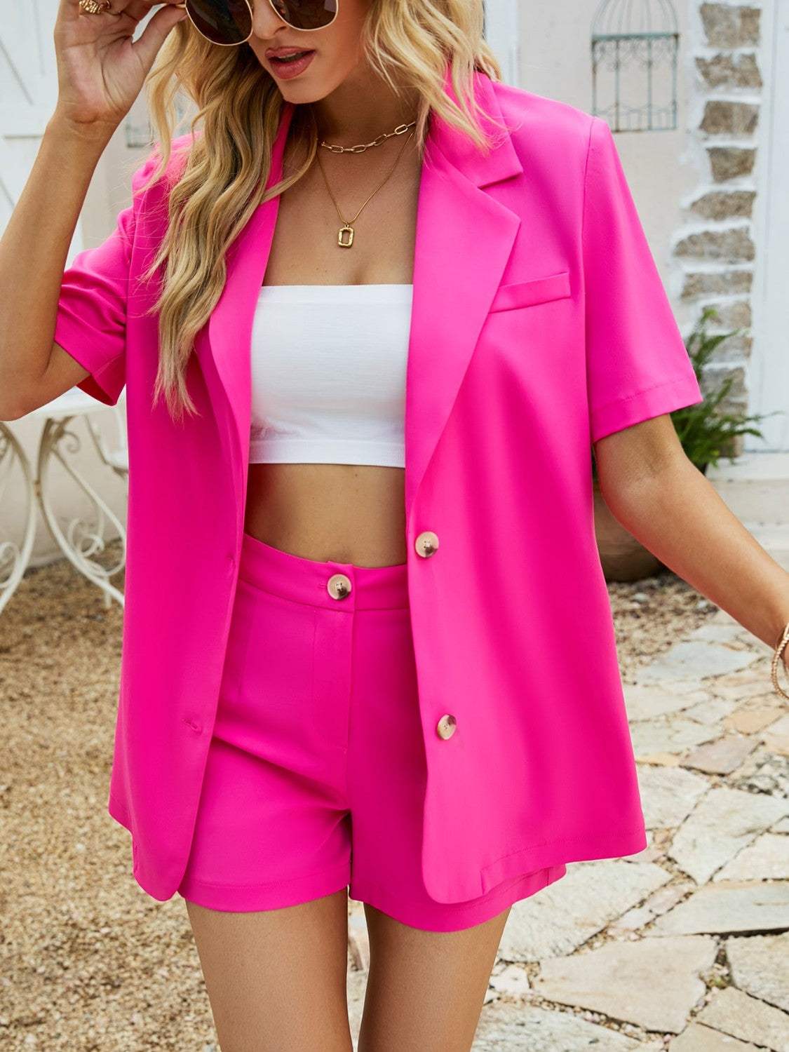 Short Sleeve Blazer