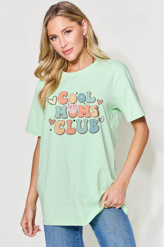 Simply Love Full Size Letter Graphic Round Neck Short Sleeve