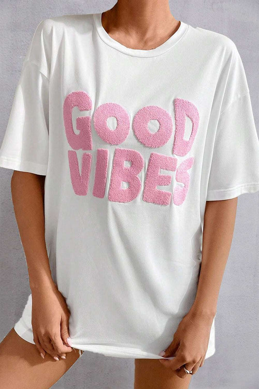 GOOD VIBES Round Neck Half Sleeve