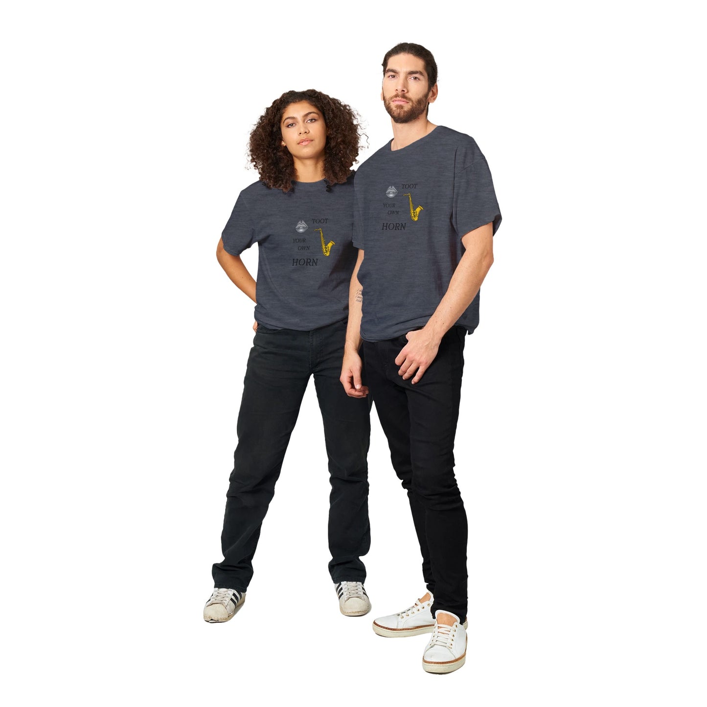 Heavyweight Unisex Crewneck T-shirt - Toot Your Own Horn