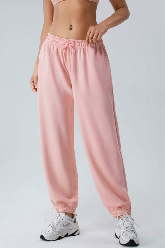 Drawstring Pocketed Active Pants