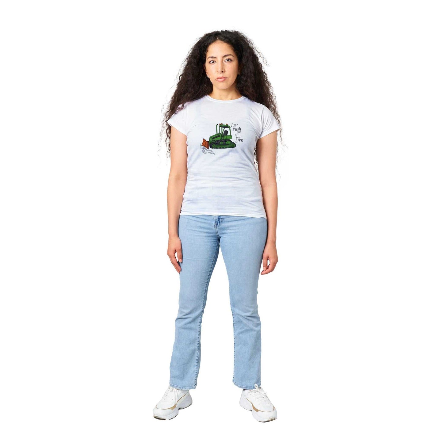 Classic Womens Crewneck T-shirt - Push Out Any Negatives