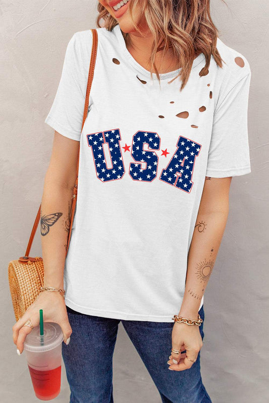 USA Round Neck Short Sleeve