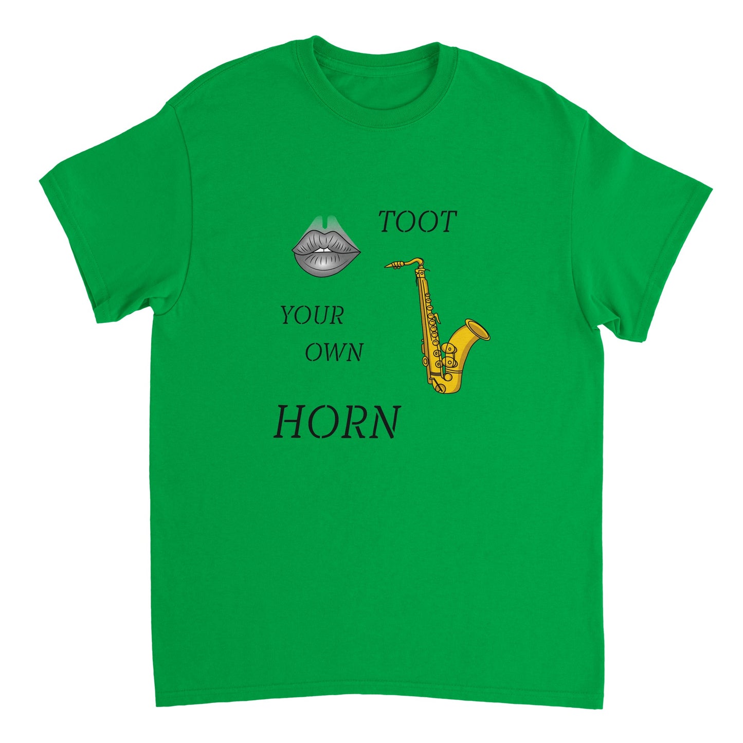 Heavyweight Unisex Crewneck T-shirt - Toot Your Own Horn