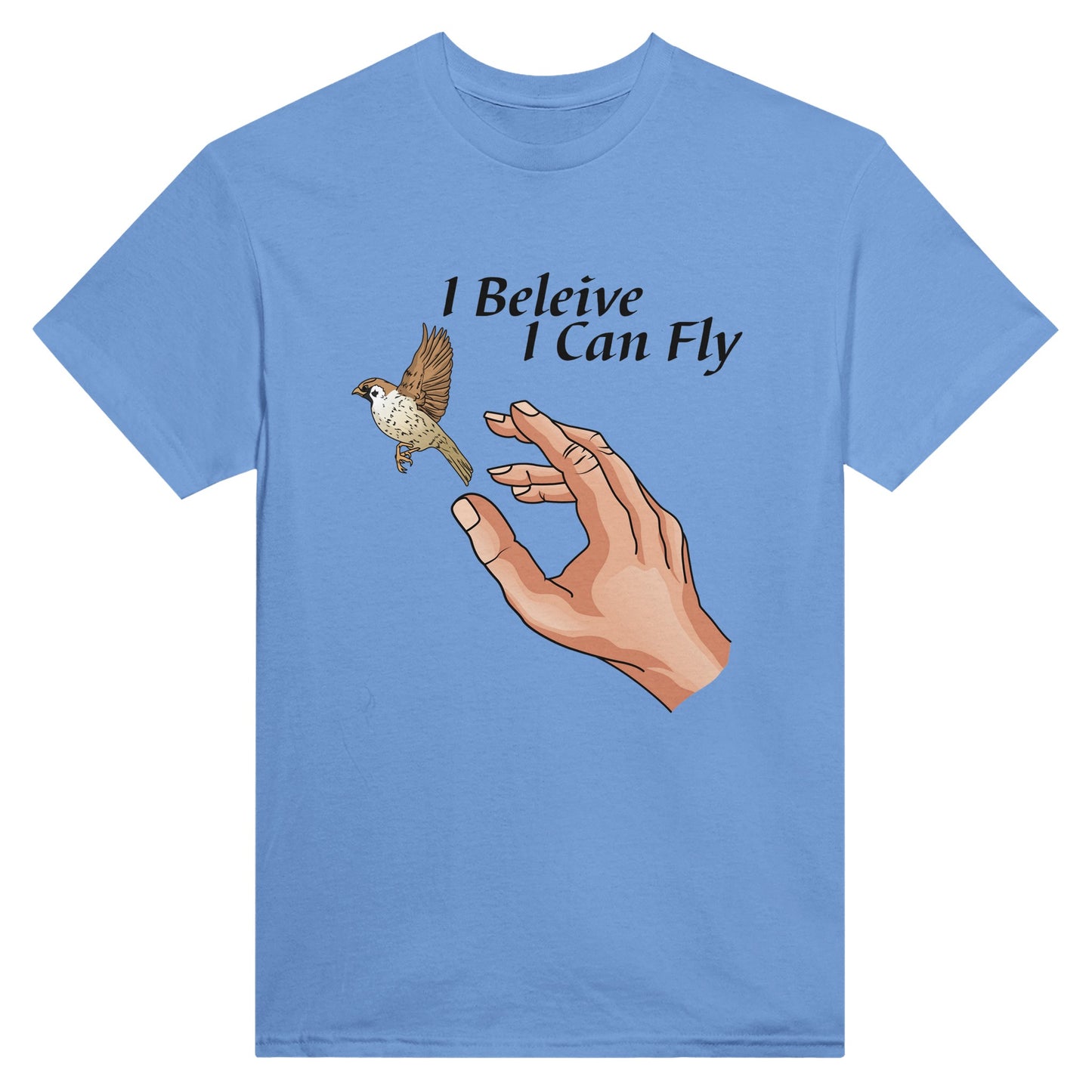 Heavyweight Unisex Crewneck T-shirt - I Believe I can Fly