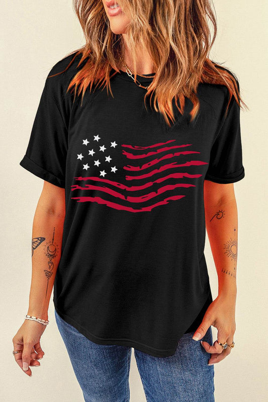 Flag Round Neck Short Sleeve