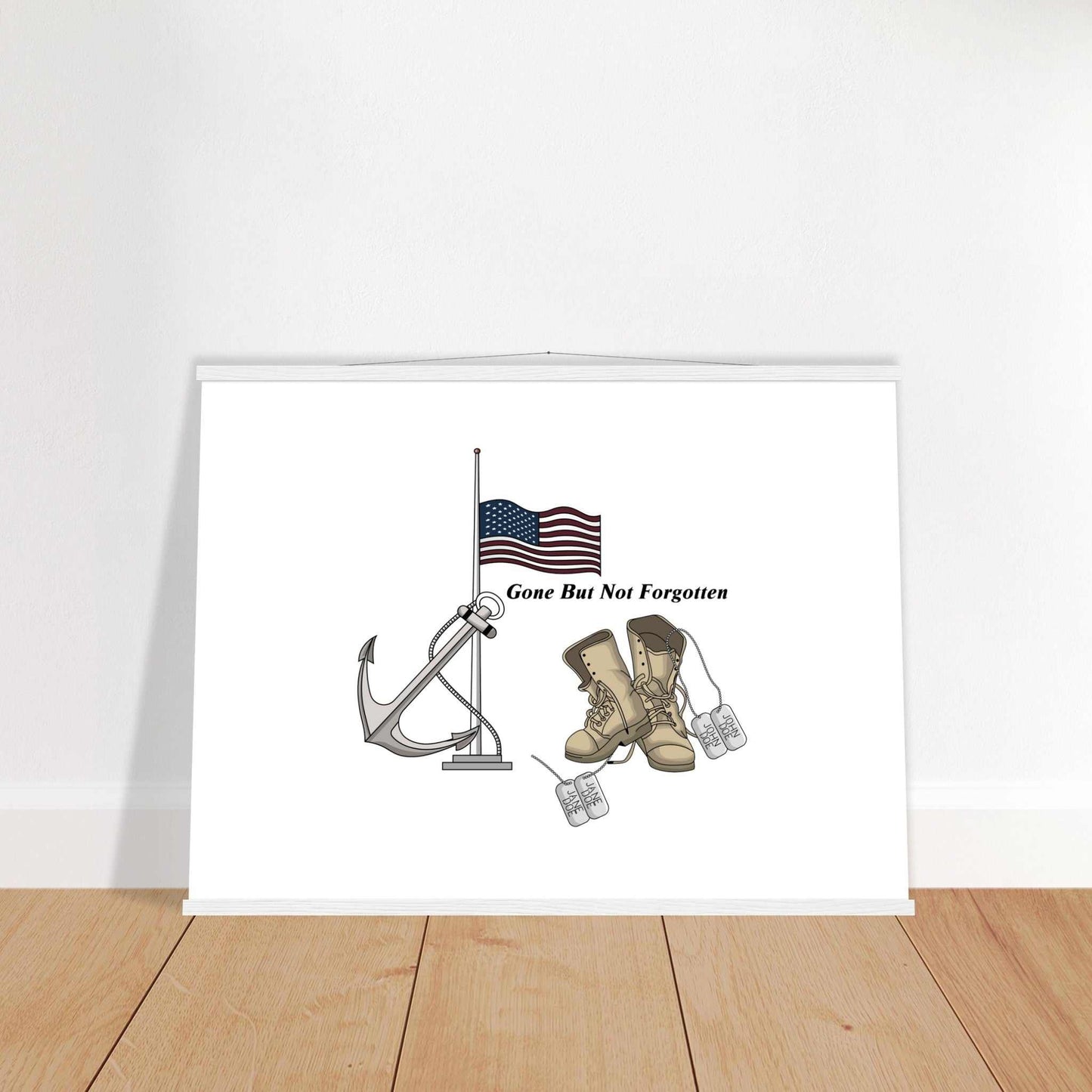 Premium Matte Paper Poster with Hanger - - Gone But NOT Forgotten