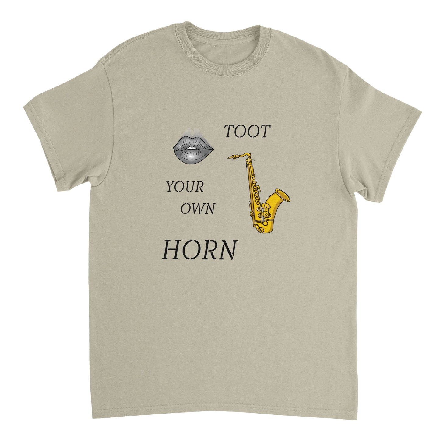 Heavyweight Unisex Crewneck T-shirt - Toot Your Own Horn