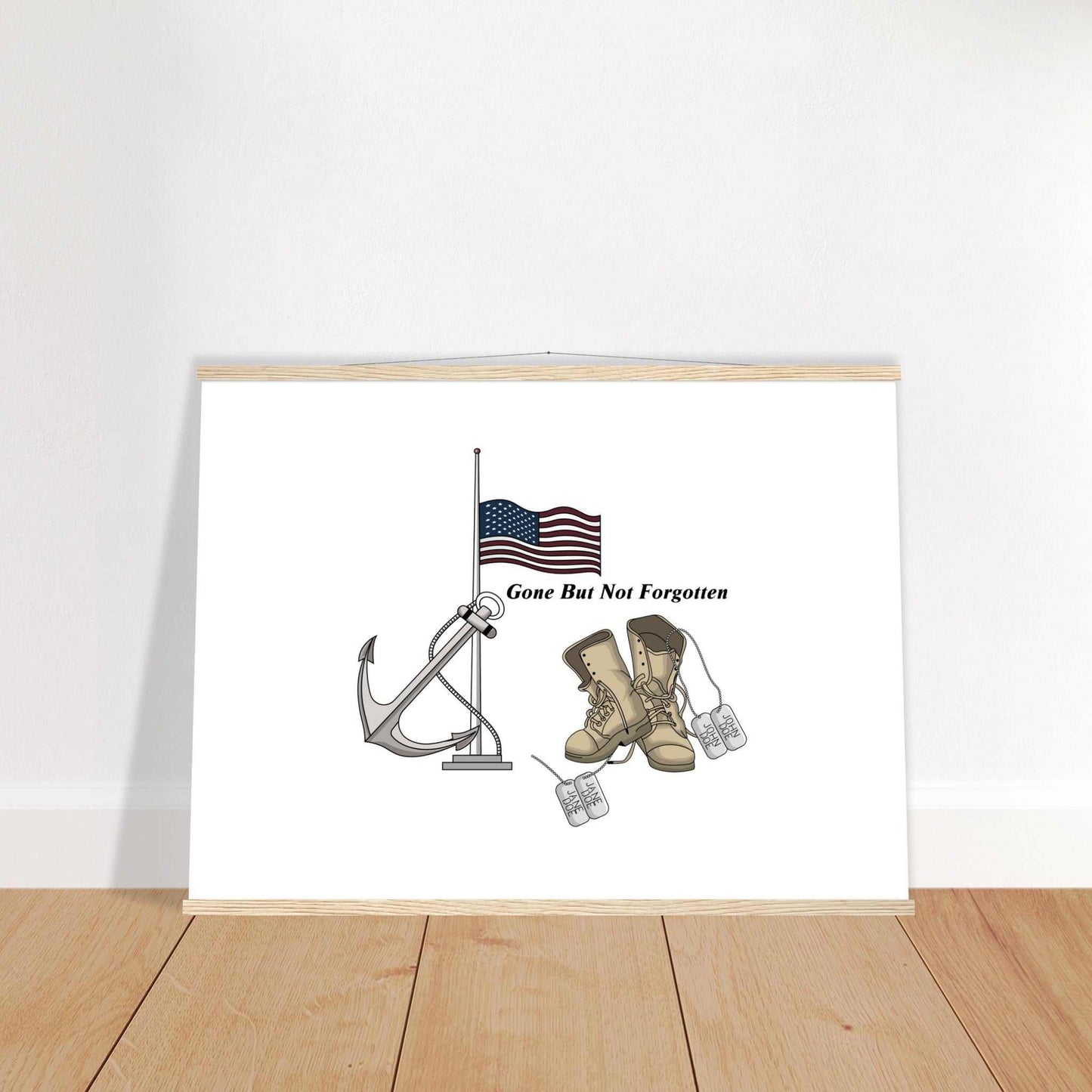 Premium Matte Paper Poster with Hanger - - Gone But NOT Forgotten