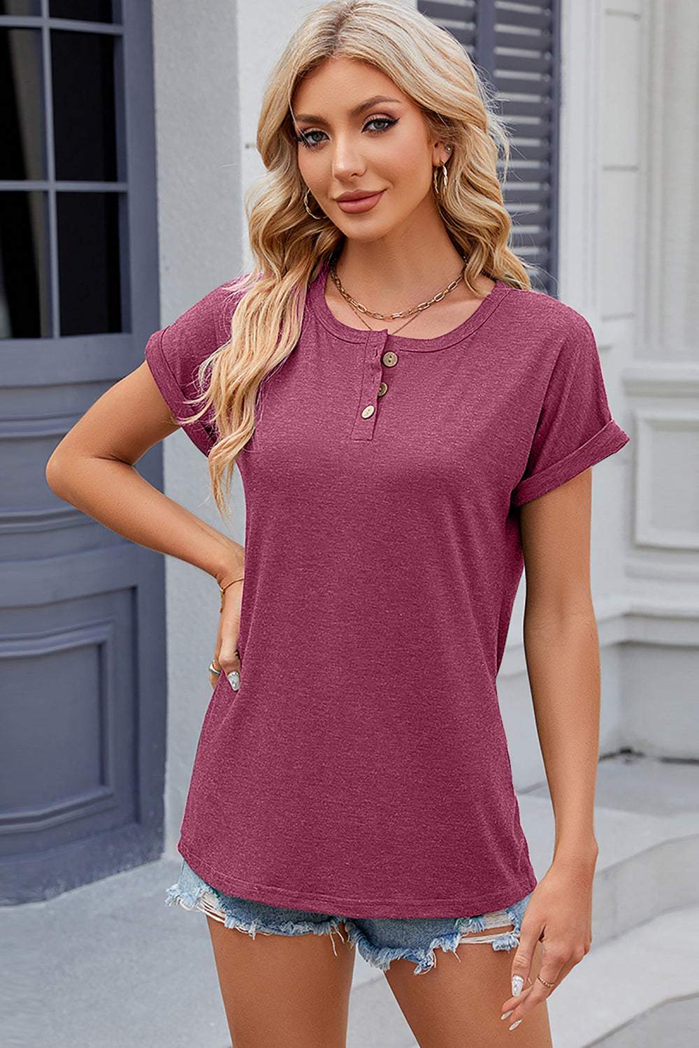 Round Neck Short Sleeve