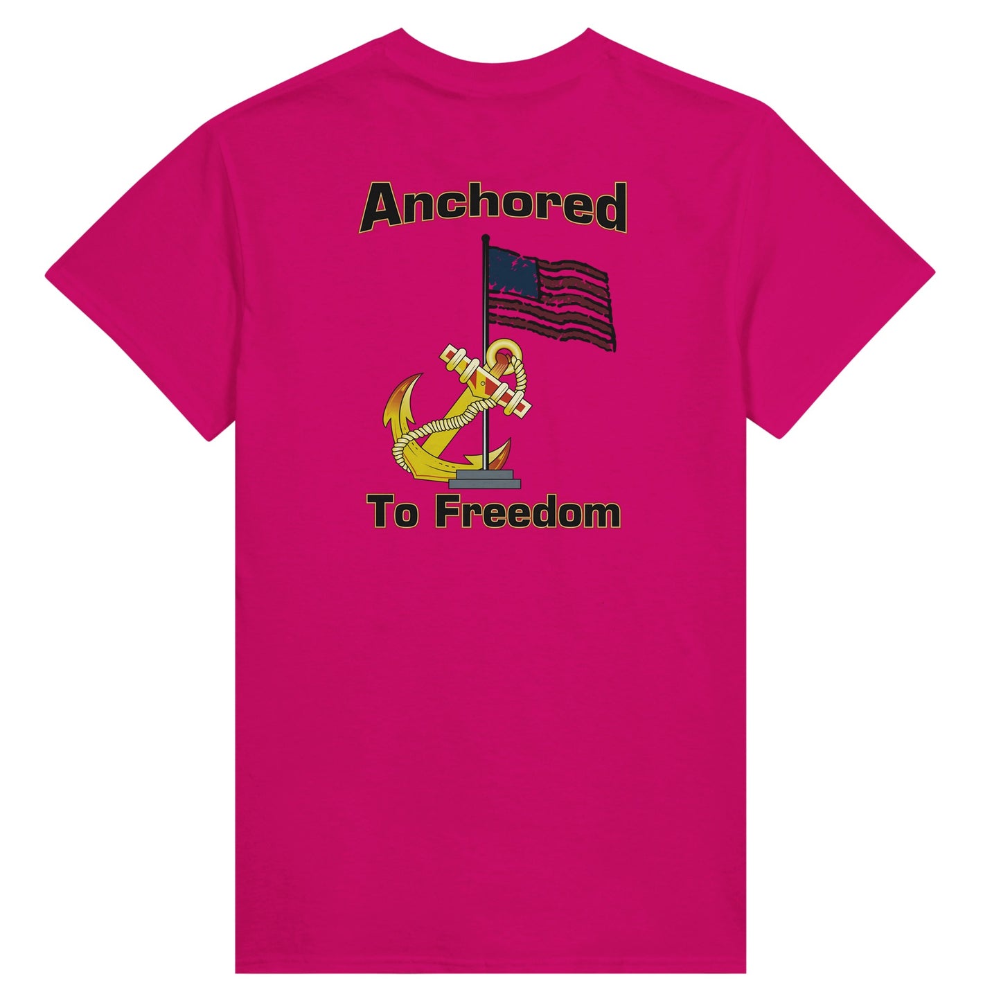 Heavyweight Womens Crewneck T-shirt - Anchored to Freedom new