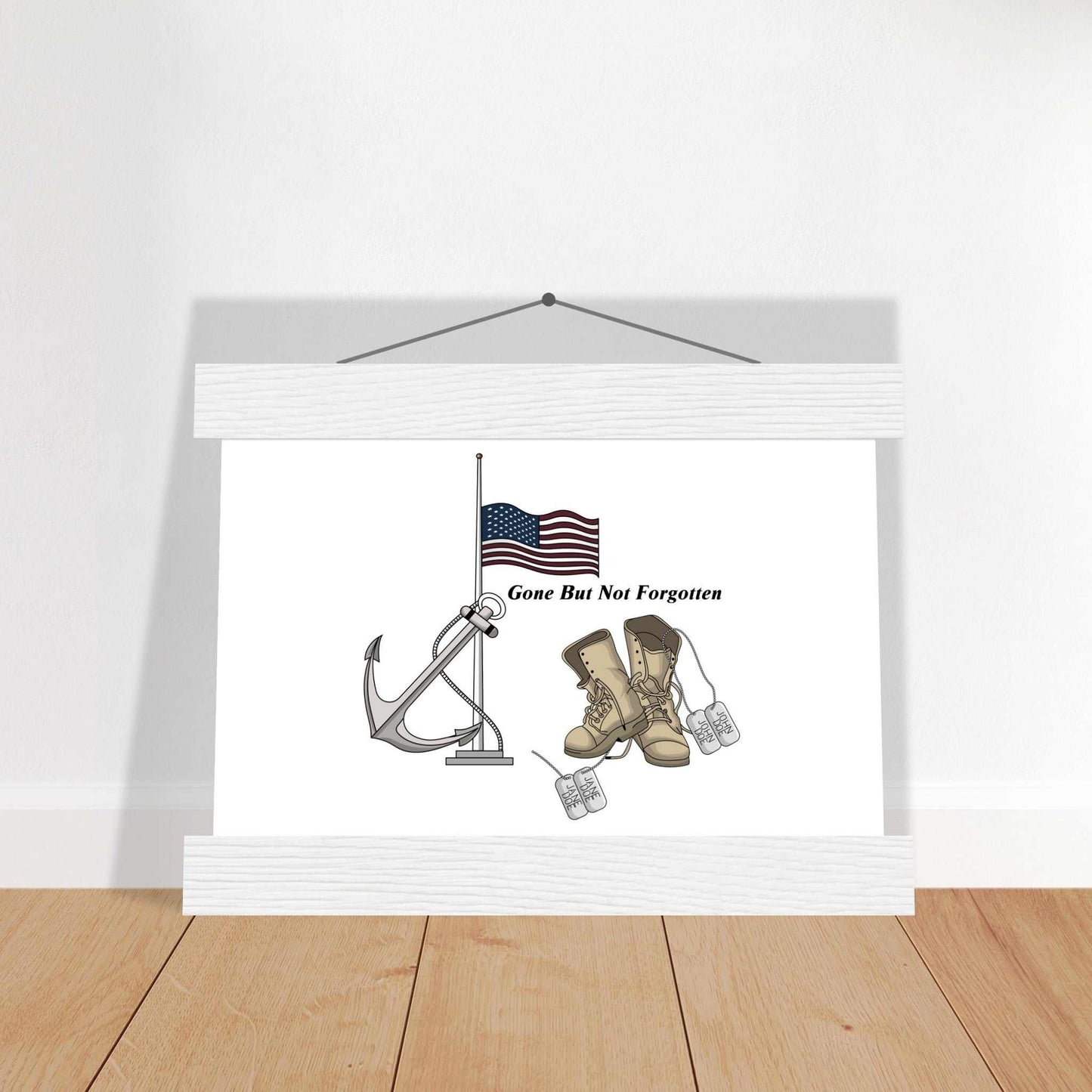 Premium Matte Paper Poster with Hanger - - Gone But NOT Forgotten