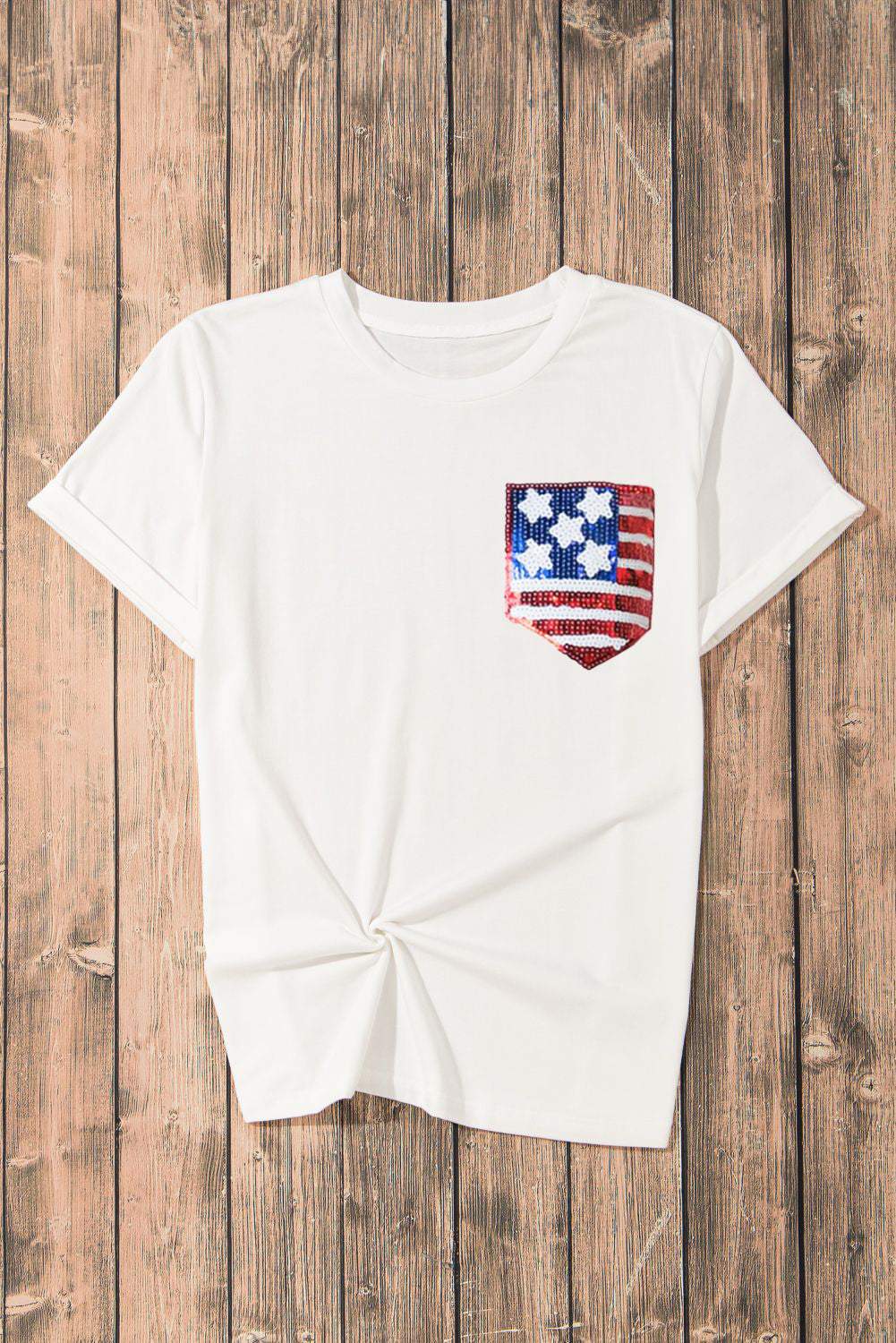 Flag Round Neck Short Sleeve