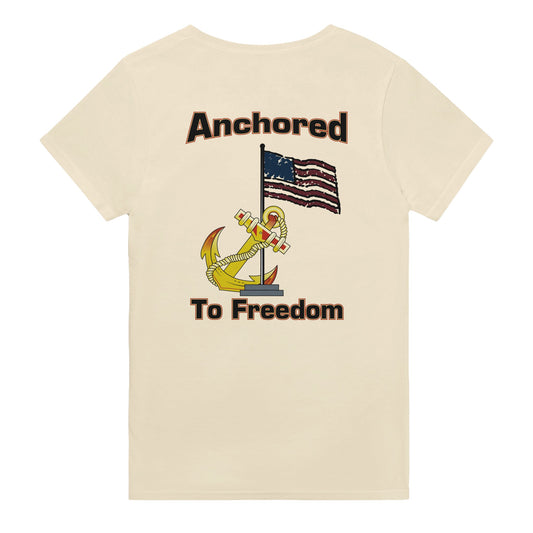 Heavyweight Unisex Crewneck T-shirt - Anchored to Freedom new