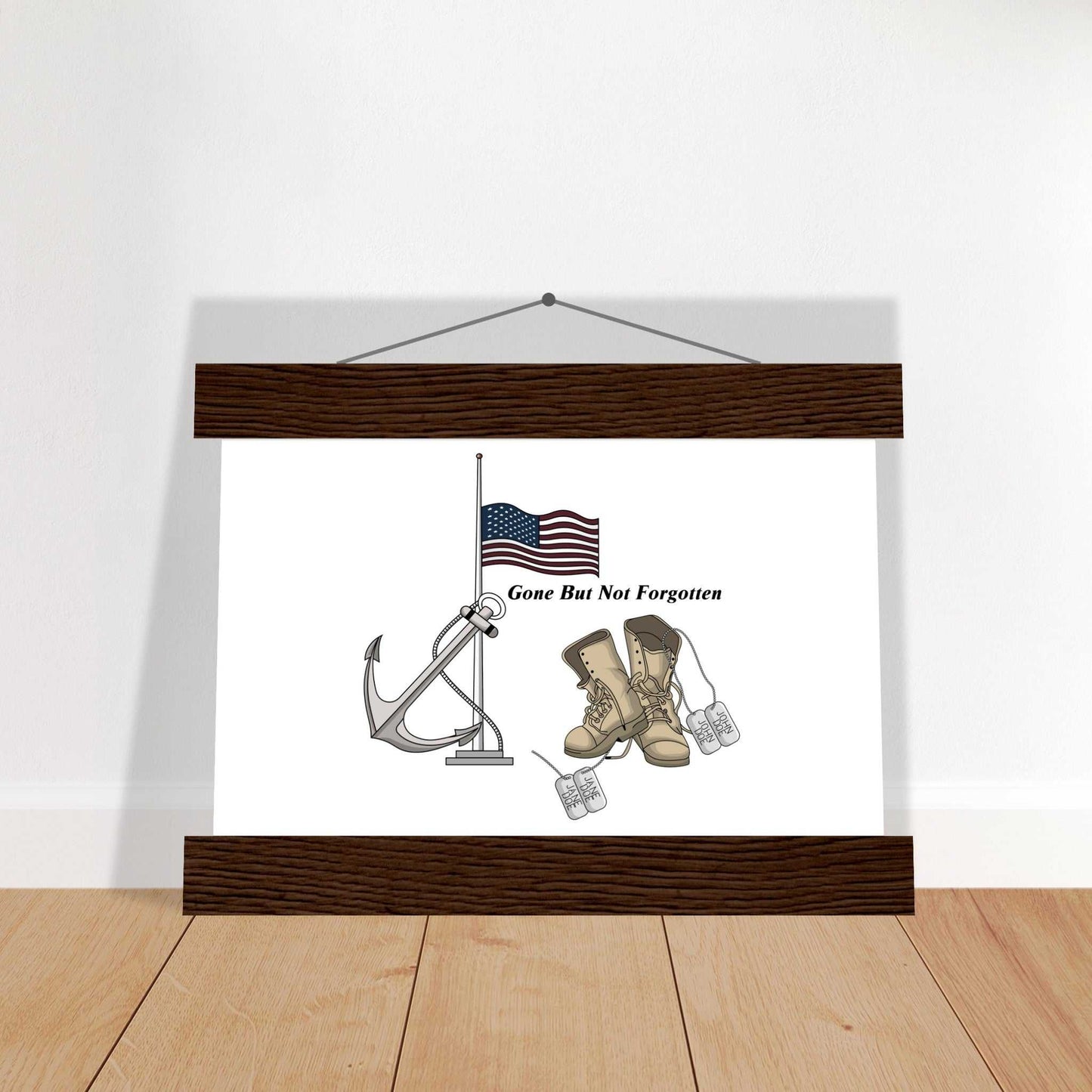 Premium Matte Paper Poster with Hanger - - Gone But NOT Forgotten