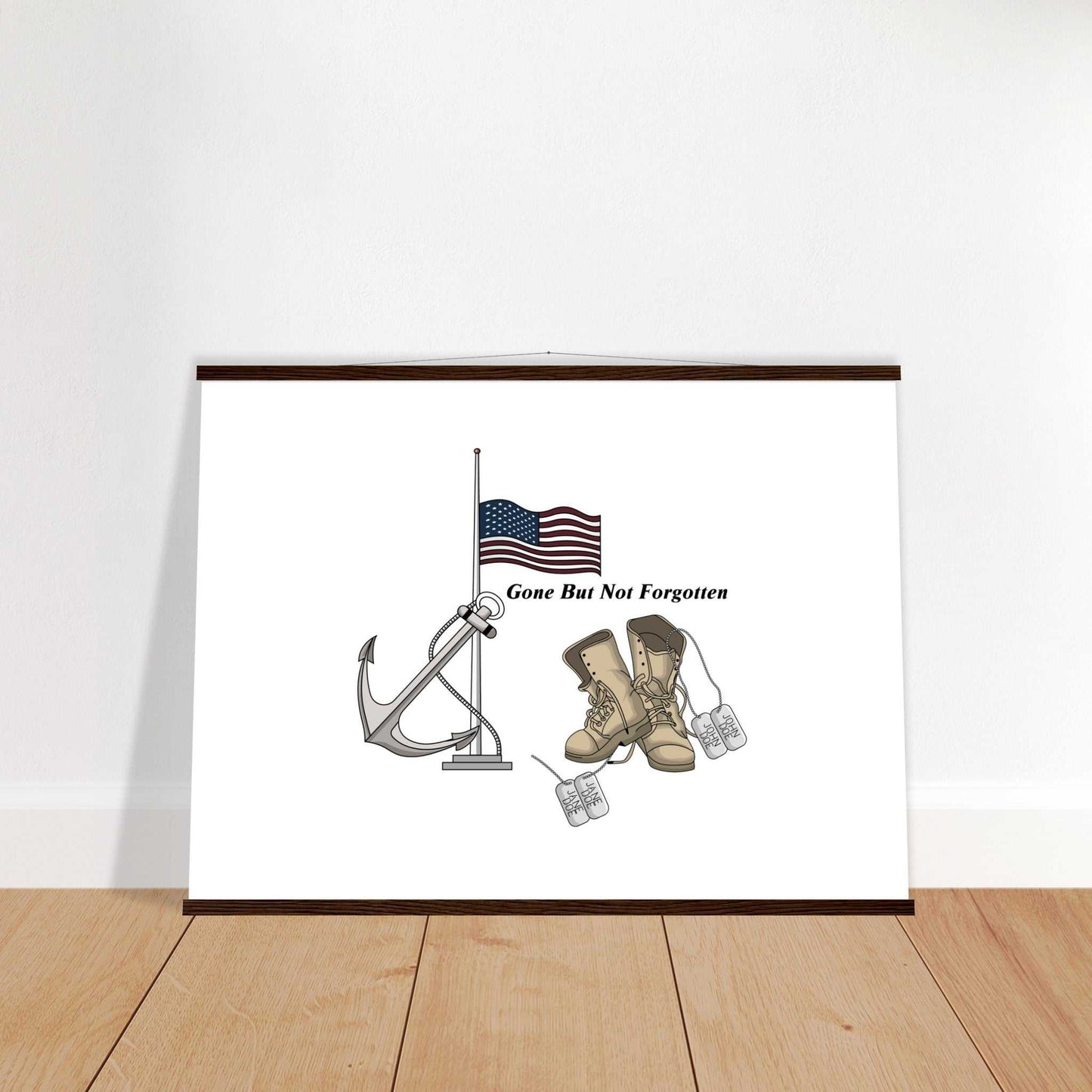 Premium Matte Paper Poster with Hanger - - Gone But NOT Forgotten