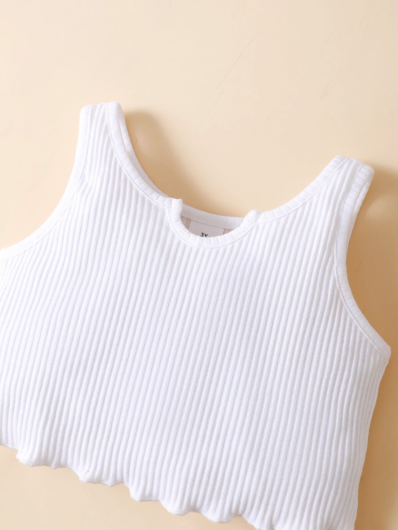 Girls Ribbed Notched Tank