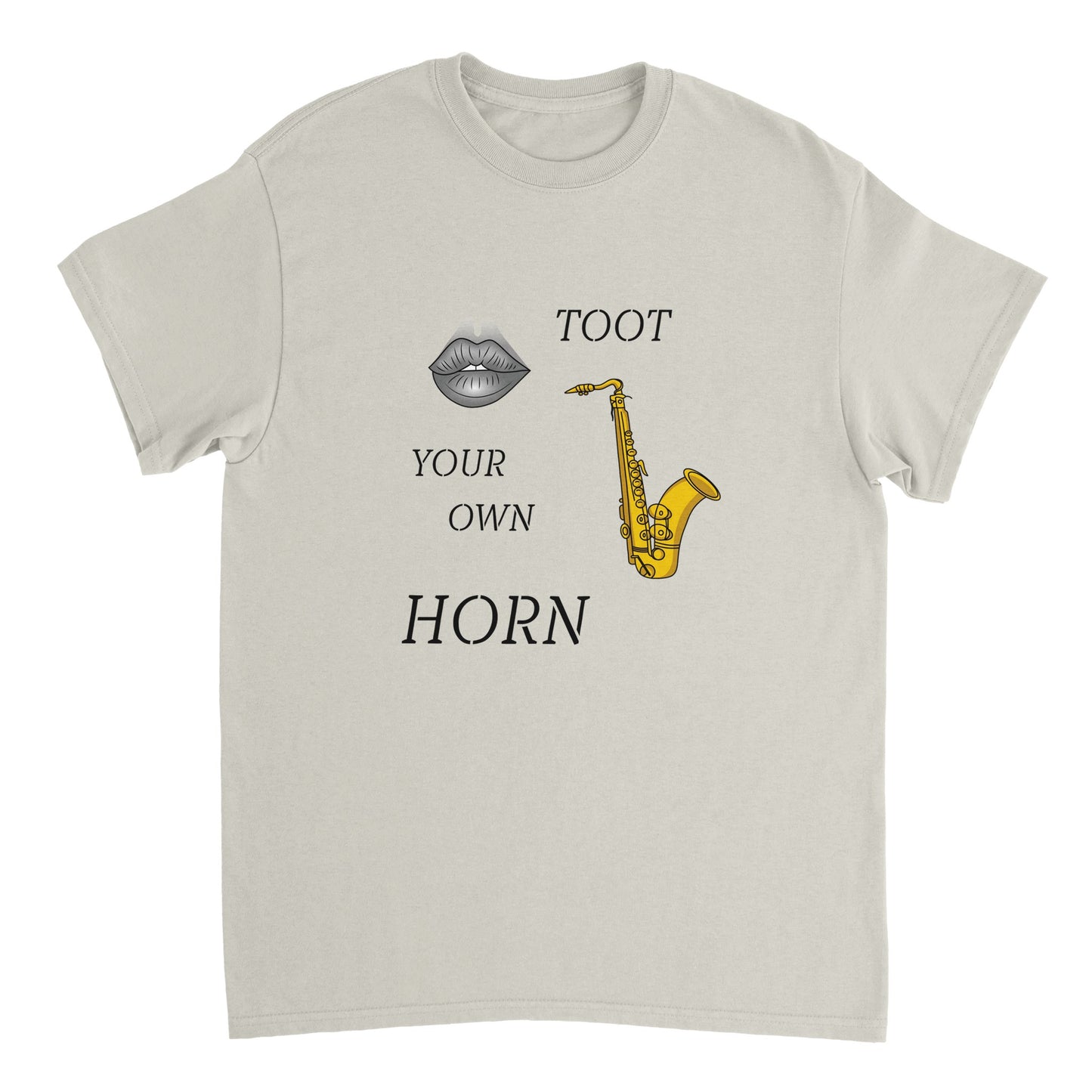 Heavyweight Unisex Crewneck T-shirt - Toot Your Own Horn