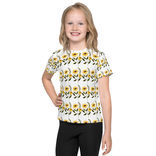 Kids crew neck t-shirt - Flowers make me happy