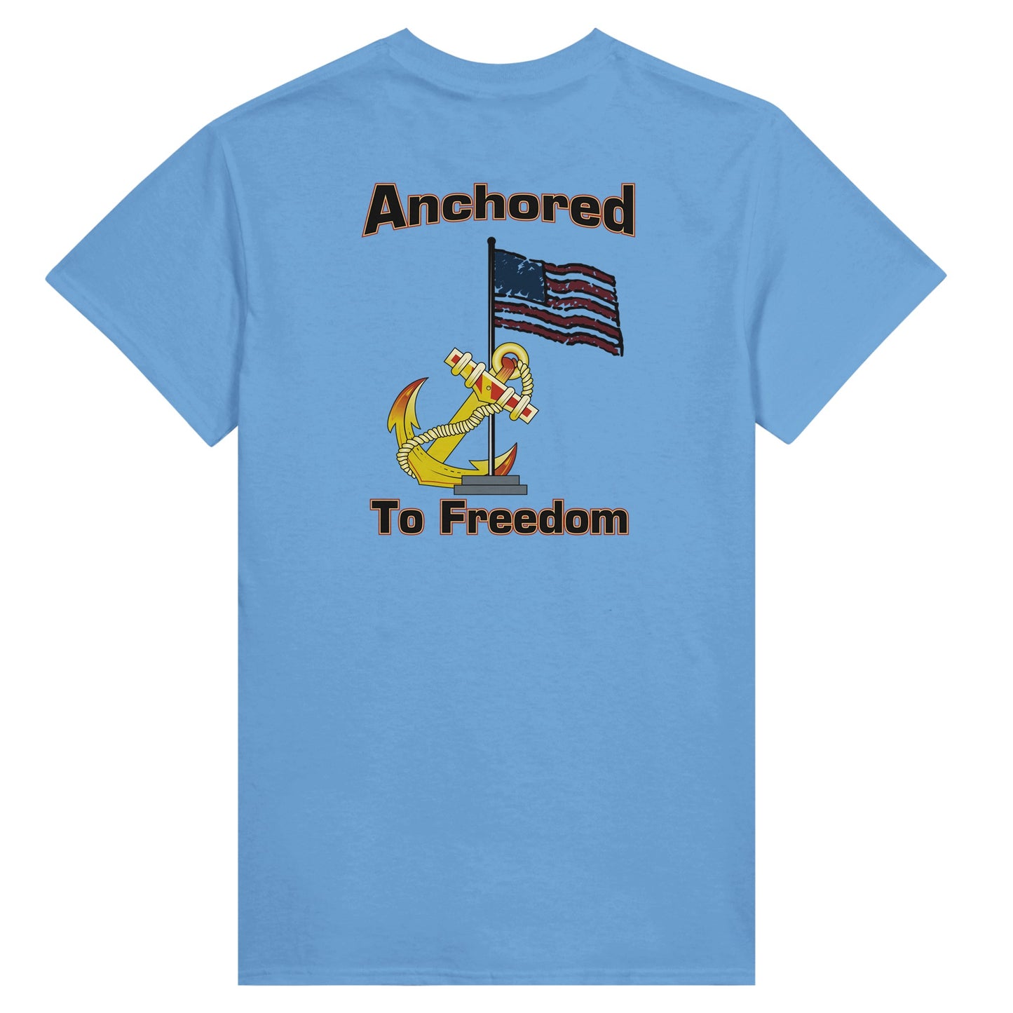 Heavyweight Womens Crewneck T-shirt - Anchored to Freedom new