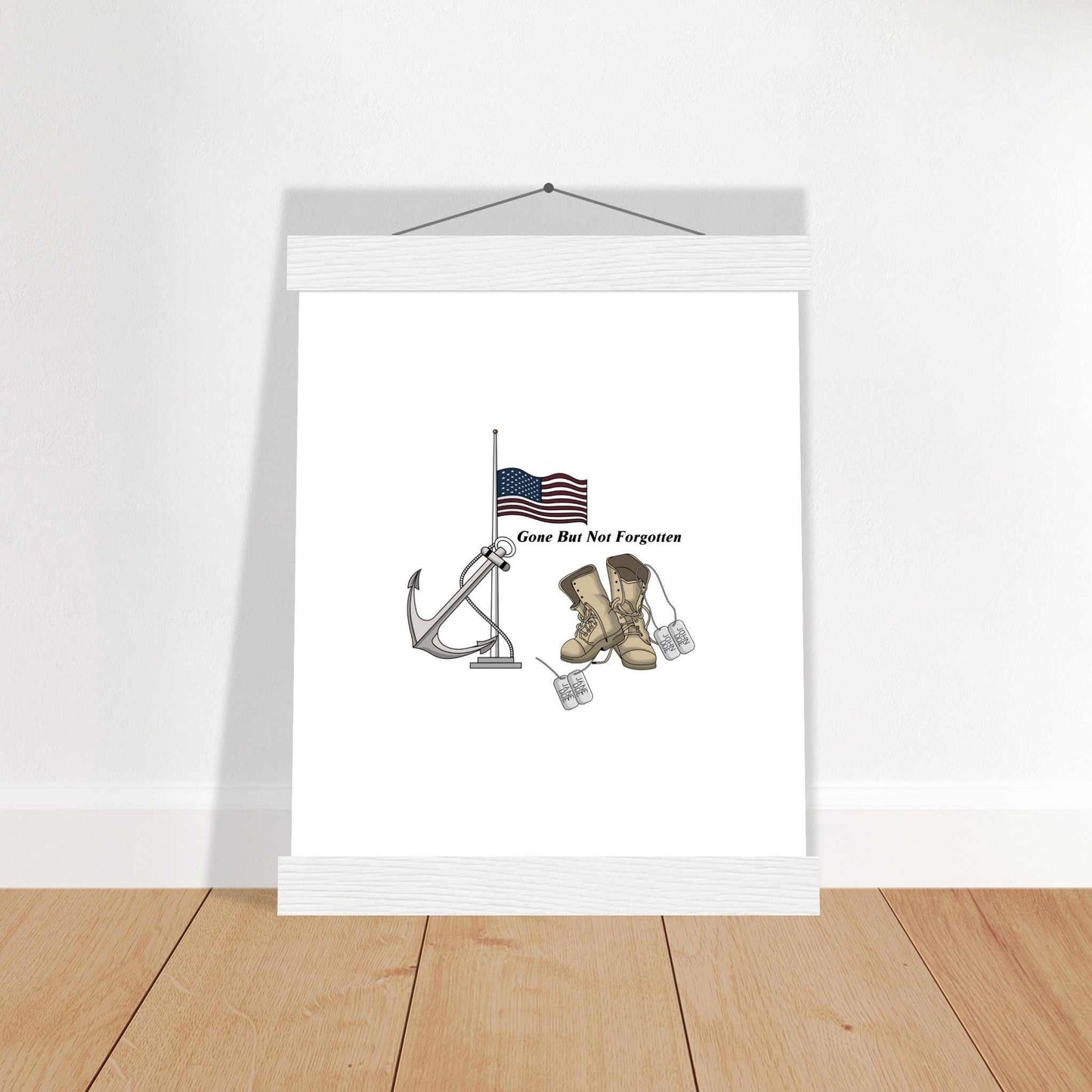 Premium Matte Paper Poster with Hanger - - Gone But NOT Forgotten