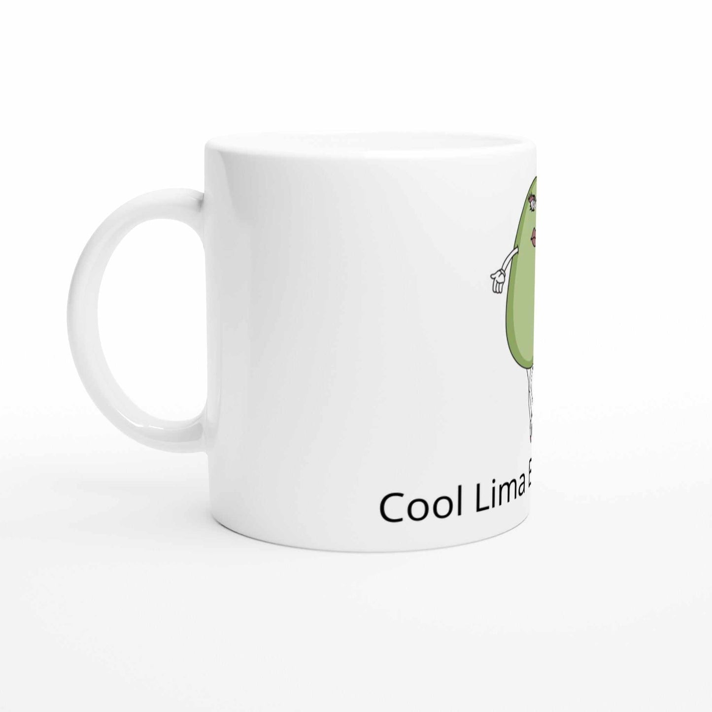 White 11oz Ceramic Mug - Cool Lima Bean Sibling