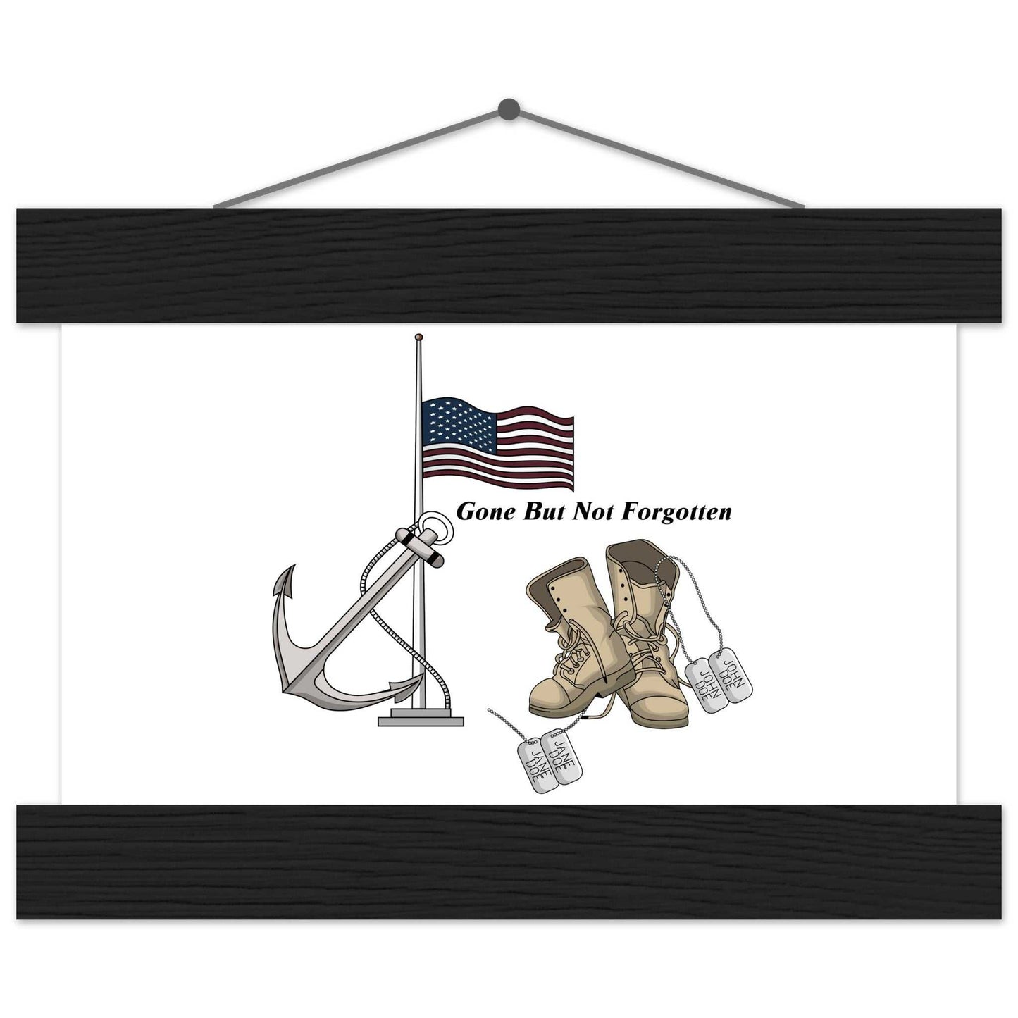 Premium Matte Paper Poster with Hanger - - Gone But NOT Forgotten