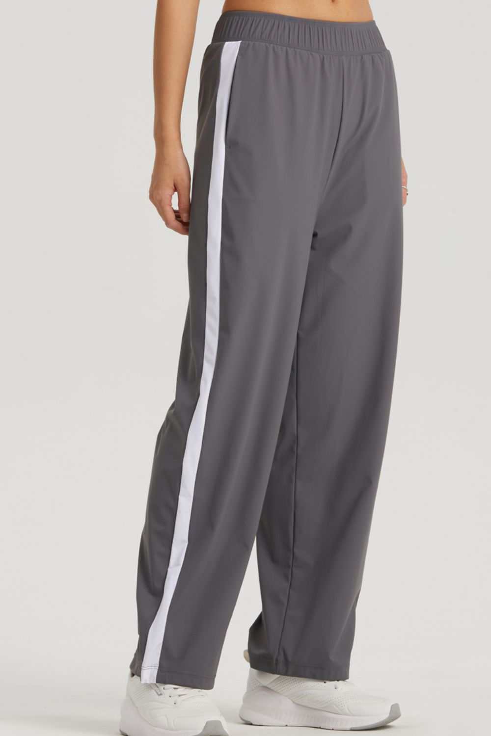 Side Stripe Elastic Waist Sports Pants