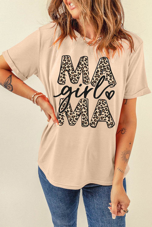 MAMA GIRL Round Neck Short Sleeve