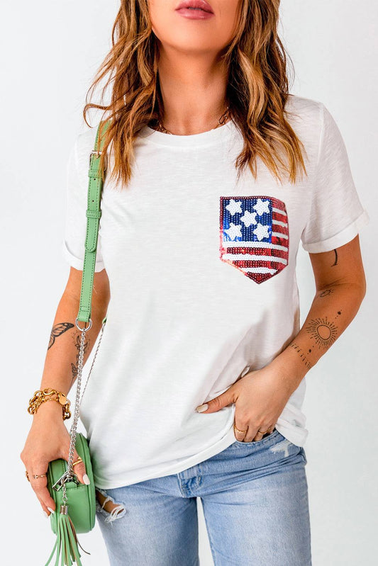 Flag Round Neck Short Sleeve