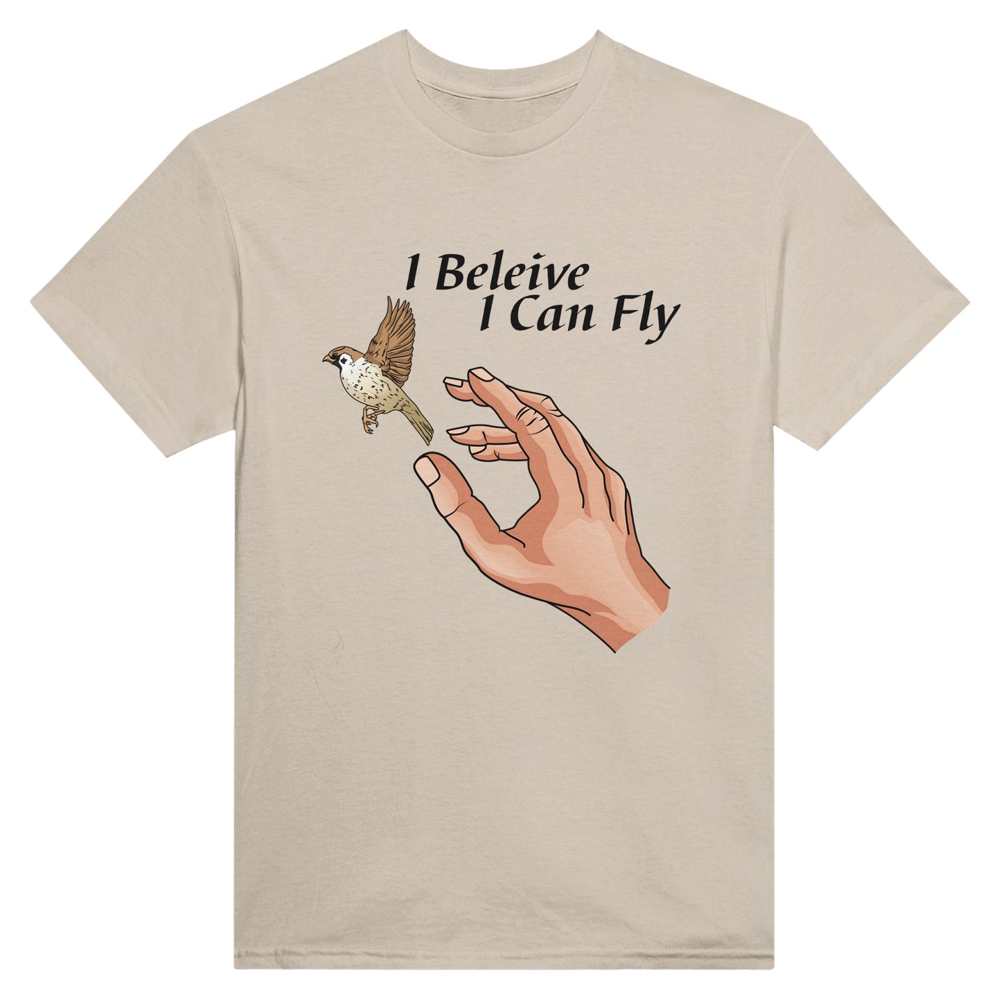 Heavyweight Unisex Crewneck T-shirt - I Believe I can Fly