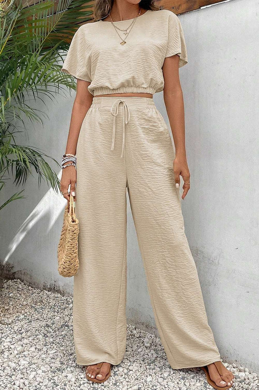 Round Neck Short Sleeve Top