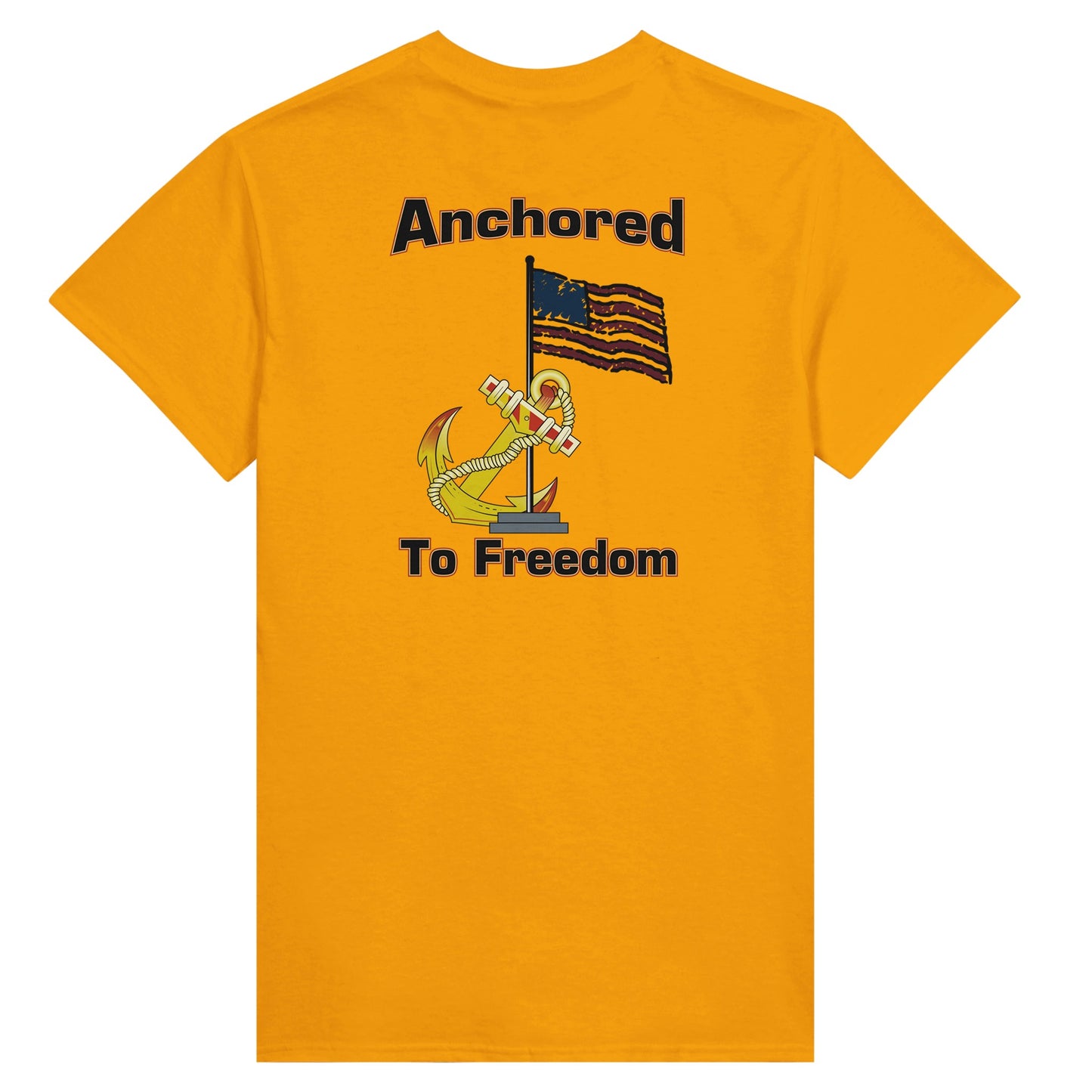 Heavyweight Womens Crewneck T-shirt - Anchored to Freedom new