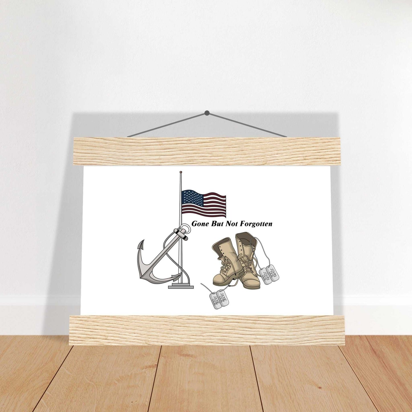 Premium Matte Paper Poster with Hanger - - Gone But NOT Forgotten