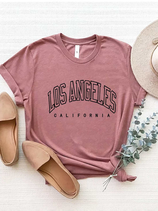 LOS ANGELES CALIFORNIA Round Neck