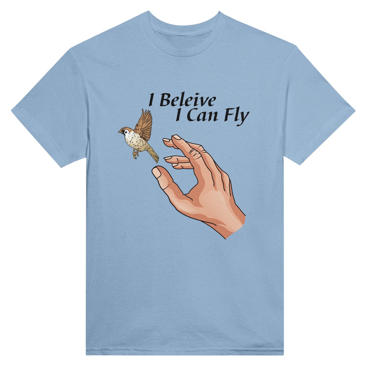 Heavyweight Unisex Crewneck T-shirt - I Believe I can Fly