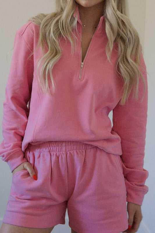 Half Zip Long Sleeve Sweatshirt
