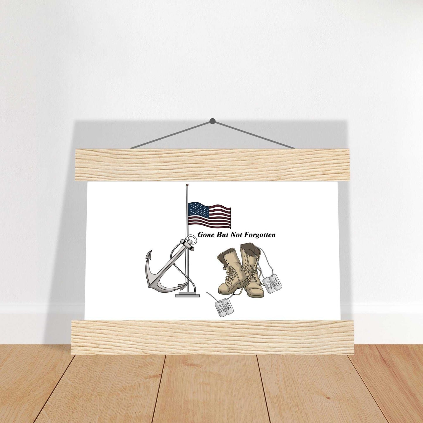 Premium Matte Paper Poster with Hanger - - Gone But NOT Forgotten