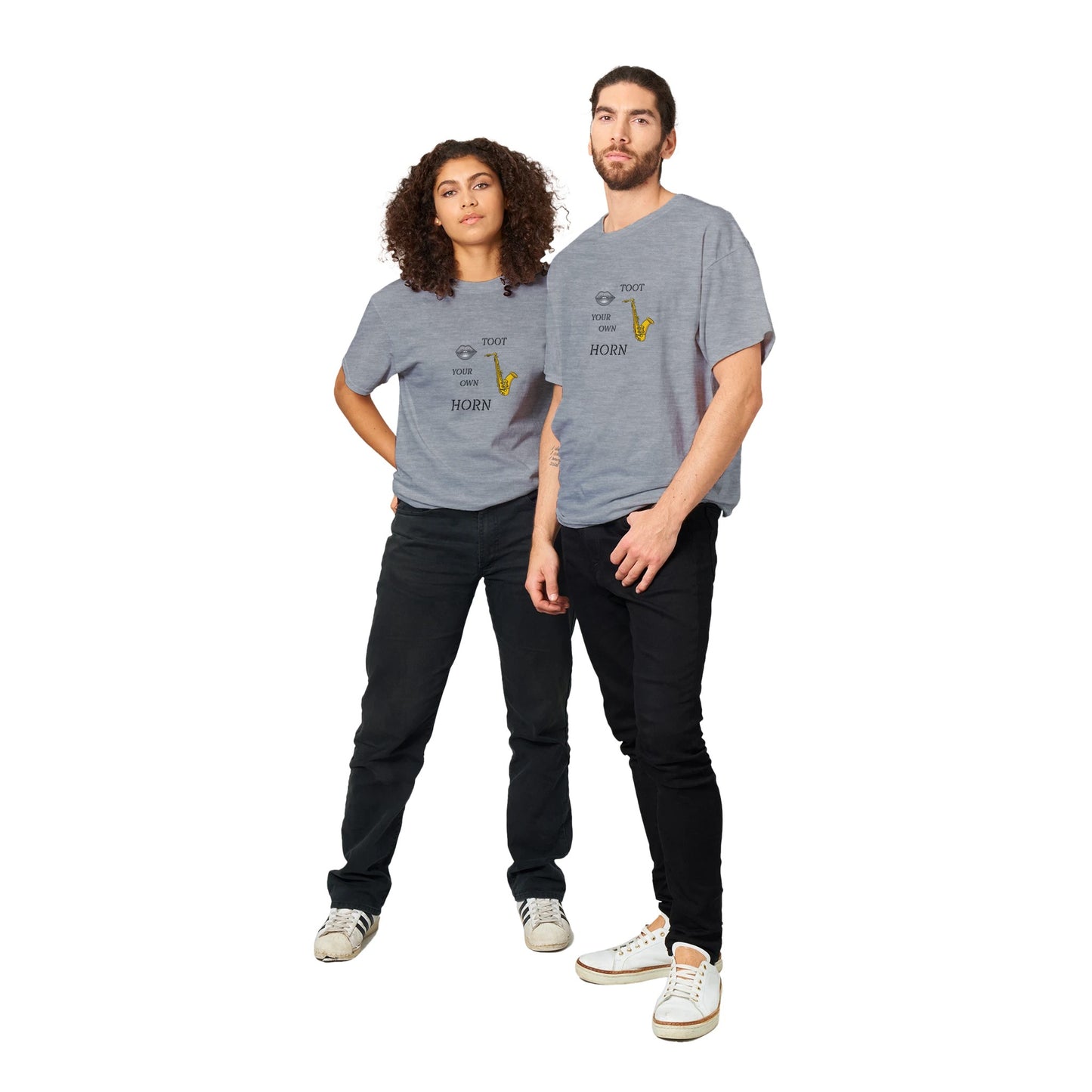 Heavyweight Unisex Crewneck T-shirt - Toot Your Own Horn