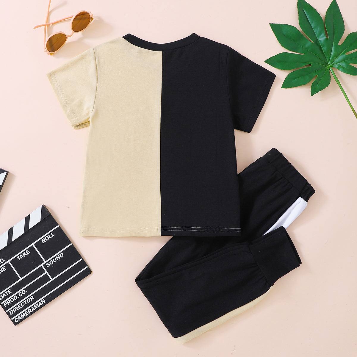 NICE Contrast Tee and Pants Set