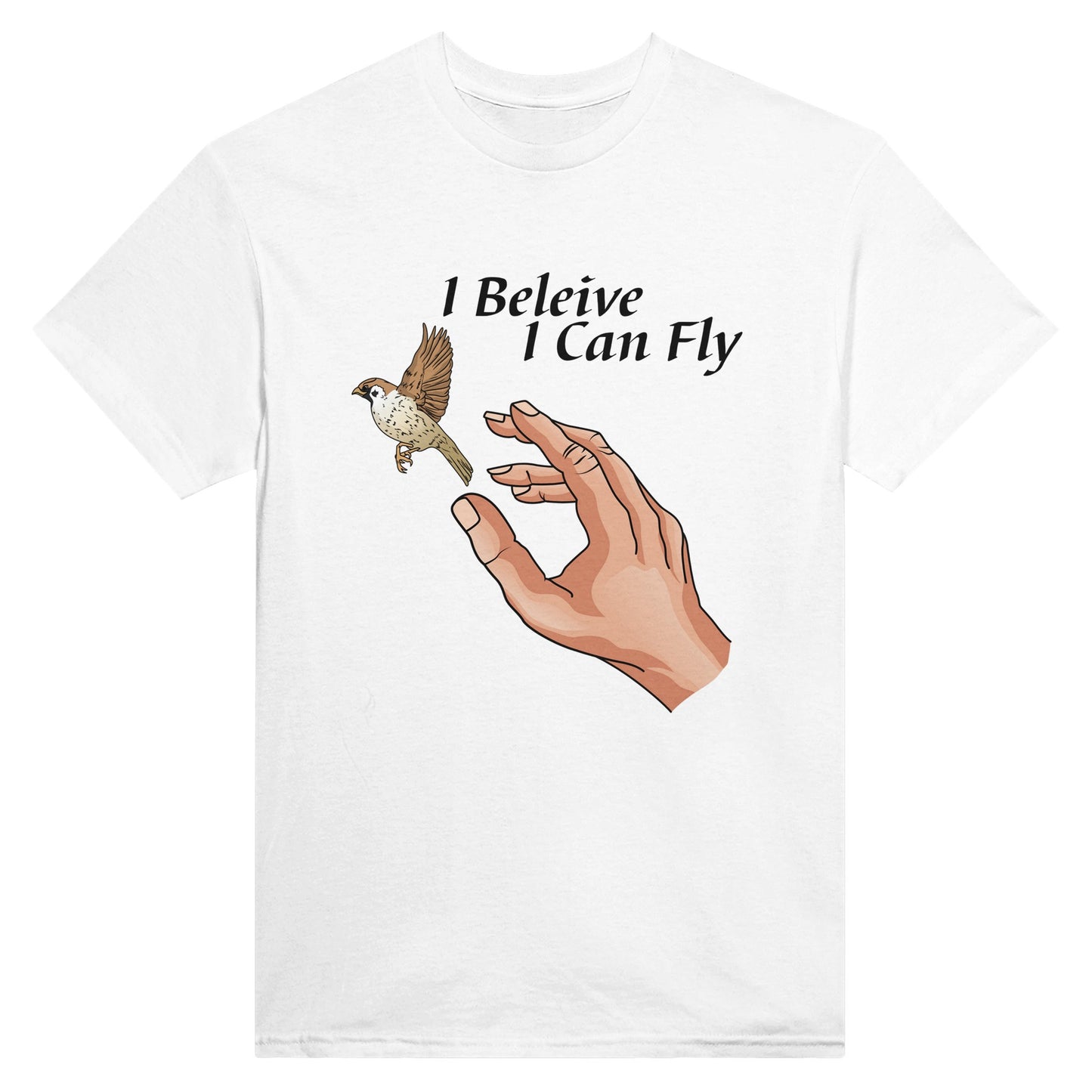 Heavyweight Unisex Crewneck T-shirt - I Believe I can Fly