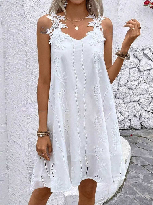 -Neck Mini Dress