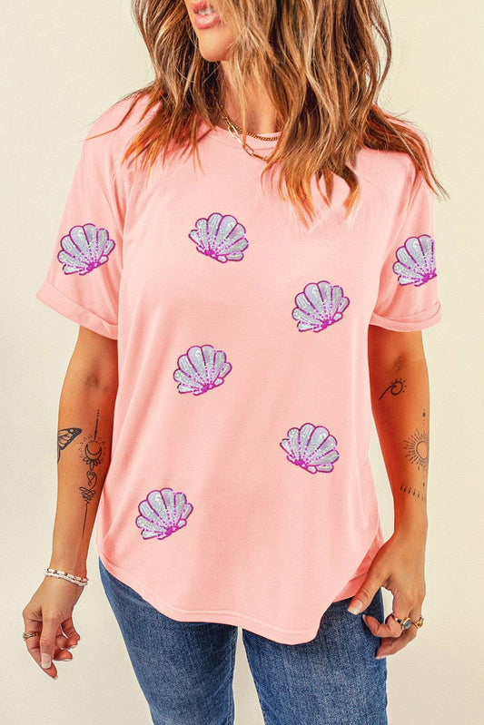 Shell Round Neck Short Sleeve