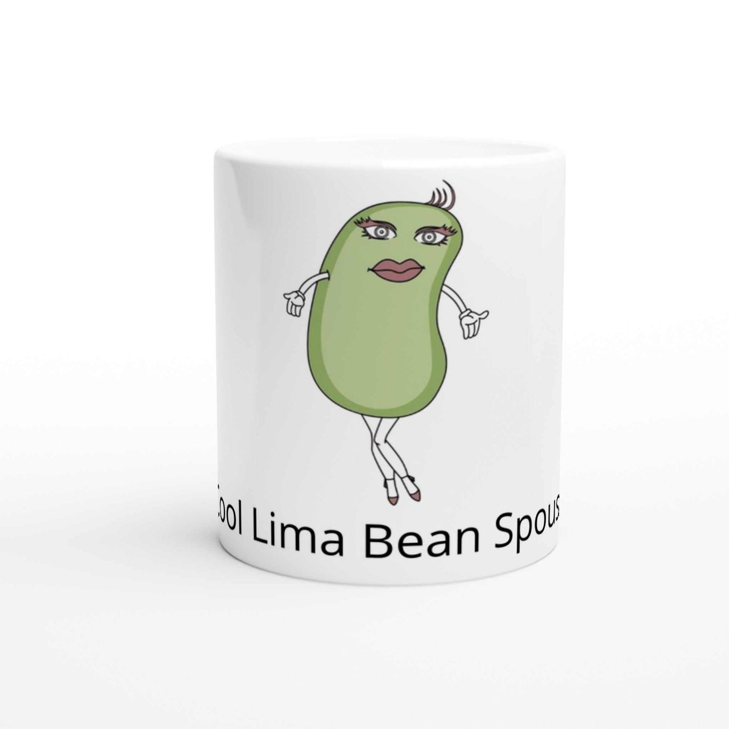 White 11oz Ceramic Mug - Cool Lima Bean Spouse