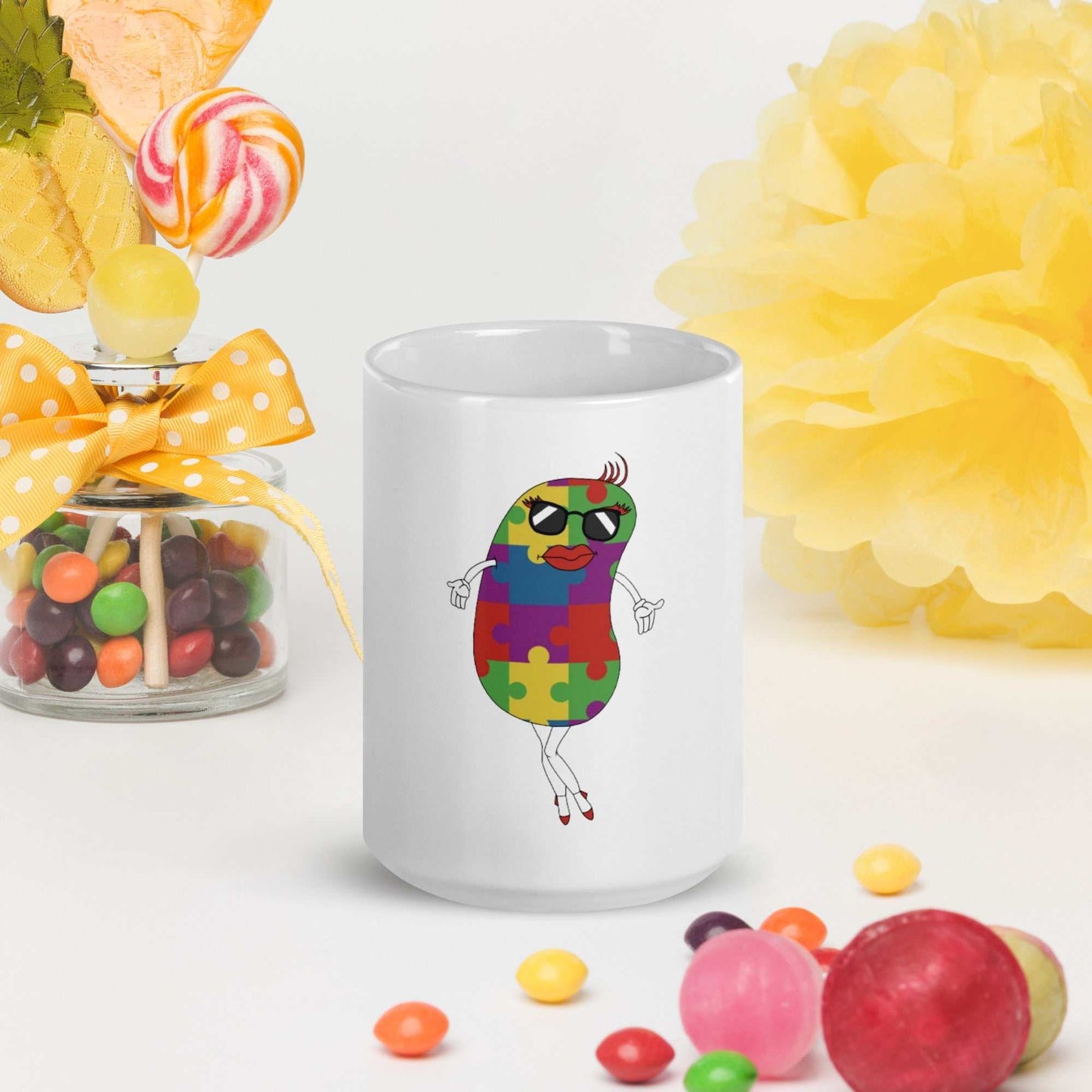 White glossy mug - Autism