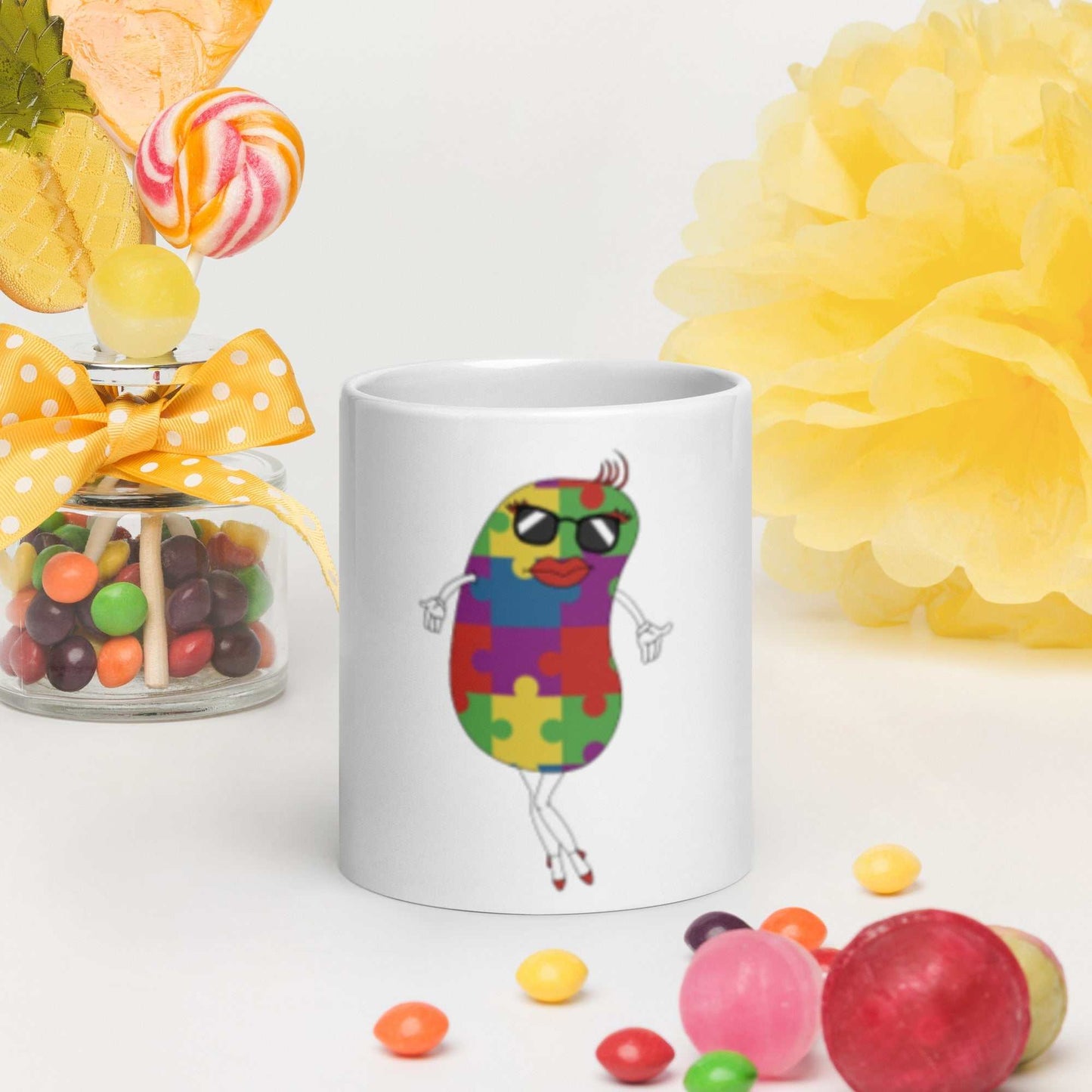 White glossy mug - Autism